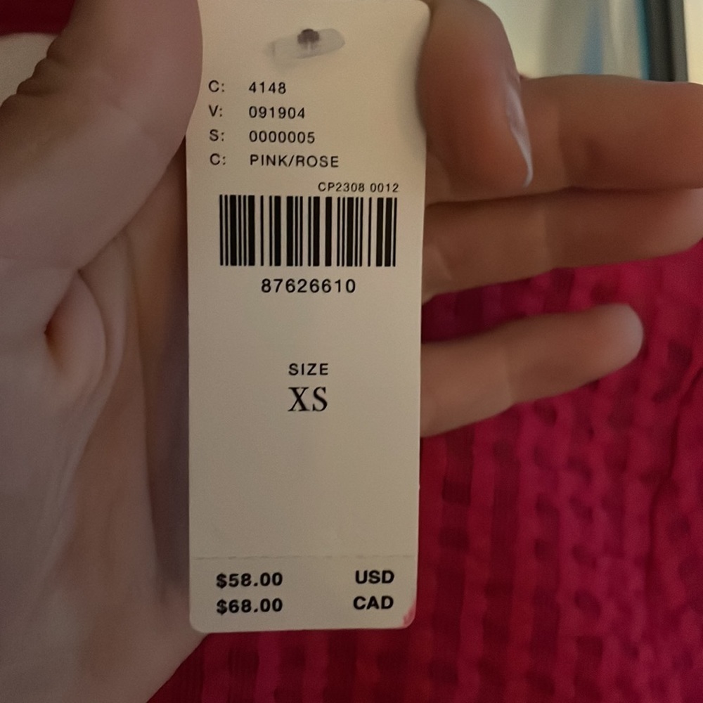 Maeve by Anthropologie pink sheer textured tee size xs NWT - Picture 5 of 5